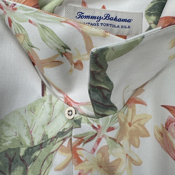 Tommy Bahama Heritage Tortola Silk Floral Hawaiian Shirt Men 2XL‎ Original Fit - Picture 15 of 16